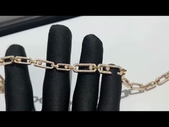 joia alta do tipo de Messika da colar de diamante do ouro amarelo da fábrica 18k da joia da porcelana