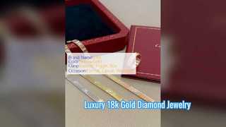 Pulseira de diamante de ouro 18k real joias personalizadas de luxo