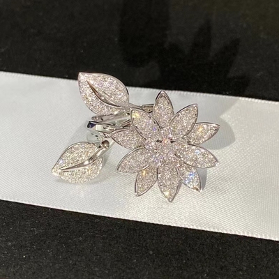 Customized Luxury Diamond Ring 18K Gold Unisex For Engagement