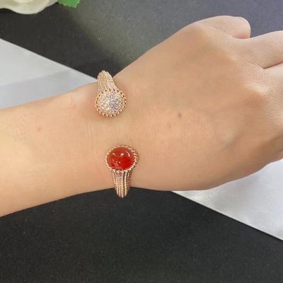 Luxurious Diamond Custom Brand Jewelry With Lobster Clasp Rose Gold Bracelet
