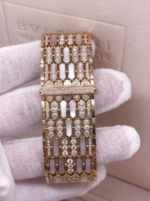 Customized 18K Gold Diamond Bracelet Round Cut  Luxury Custom Jewelry