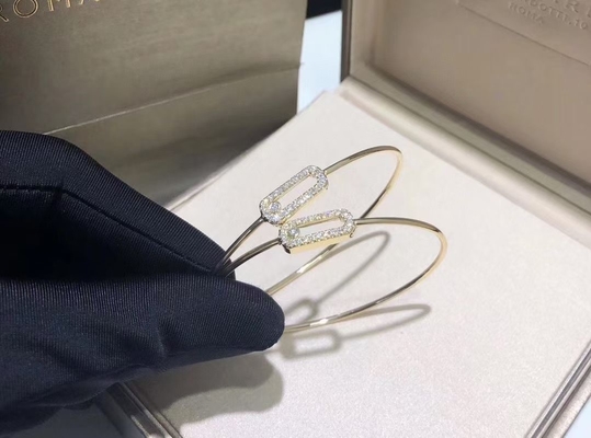 1pcs 18K Gold Diamond Bracelet With VVS Diamond Carat Weight Customized Jewelry
