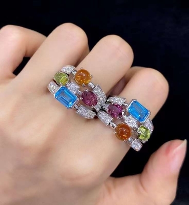 Luxurious Mirror Brand 18K Gold Diamond Ring Made In China Jewelry Factory