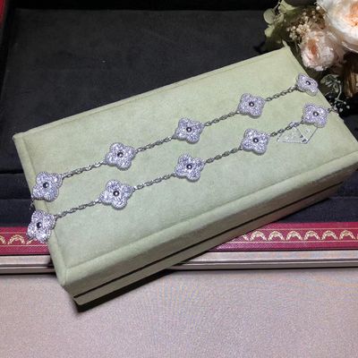 Custom Brand high jewelry White Gold Diamond Custom Brand Vintage  Bracelet 5 Motifs For Girls