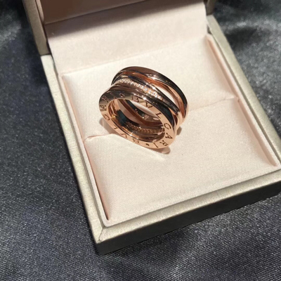 Four Band  B Zero1 / Zaha Hadid Ring Rose Gold For Enterprise Banquet luxury jewelry accessories