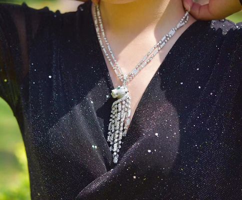 Panthere De Brand 18K White Gold Quality Luxury Diamond Jewelry