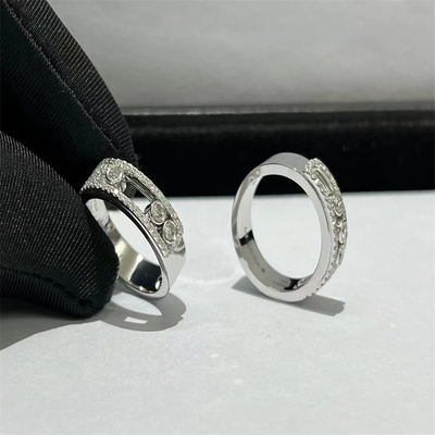 Joalharia de design 18k ouro anel de diamante ouro branco anéis de diamante para festa de aniversário