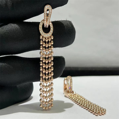 VVS Diamante Brand Joias Mulheres HK Colocação Rosa Ouro Brincos Diamante