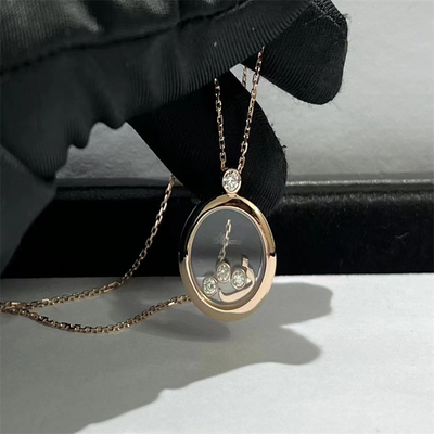 Colar de ouro de 18 quilates para mulheres com 42 cm de comprimento e joias árabes de diamante
