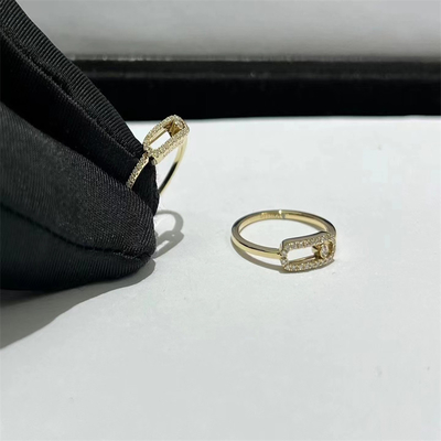 Joias personalizadas Anéis de ouro de 18 quilates Lucky Move AU750 Anel de ouro de diamante