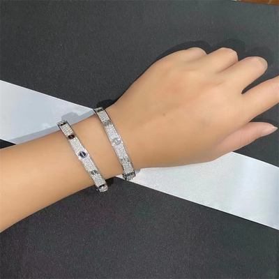 Pulseira feita sob encomenda do amor de Brand White Gold Bracelet Brand da joia com diamantes