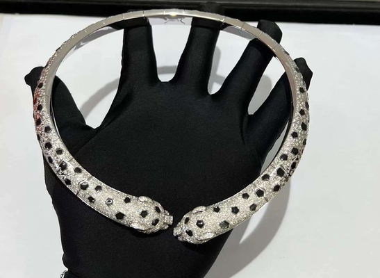 Fabricante luxuoso da joia de Brand Jewelry Tiger Necklace do tipo do diamante feito sob encomenda da colar