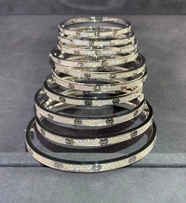 da joia luxuosa do diamante da joia de 18 pulseira do ouro do quilate diamante completo para amar braceletes finos da pulseira
