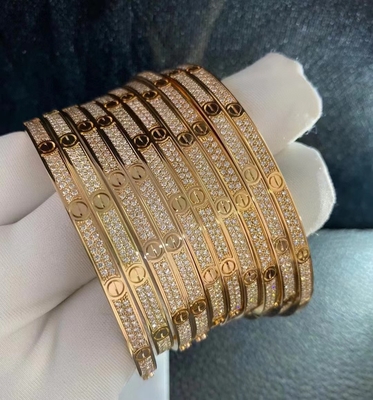 joia feita sob encomenda do bracelete do ouro de Brand Full Diamond Love Bracelet 18k da fábrica de China da joia do tipo alto