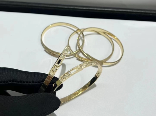 marca personalizada luxo joias de diamante desejo 18k diamante AU750 pulseira de ouro