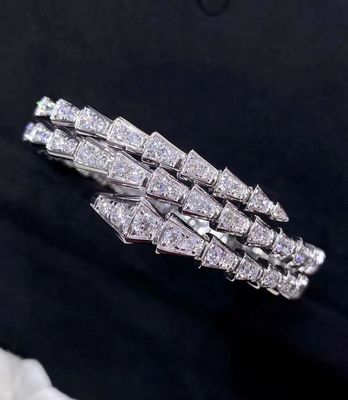 Moderno estilo luxo marca de jóias de ouro canal de configuração com gravado filigrana gravado