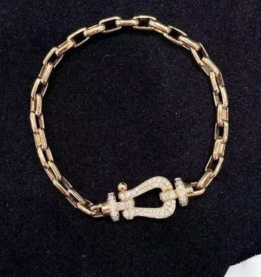 Brinquedos personalizáveis de ouro de 18 quilates FORCE 10 BRACELET Modelo L em ouro amarelo de 18 quilates e diamantes.