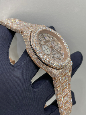 Full Diamond Luxury Watch Vvs Moissanite Relógios Para Homem Rapper
