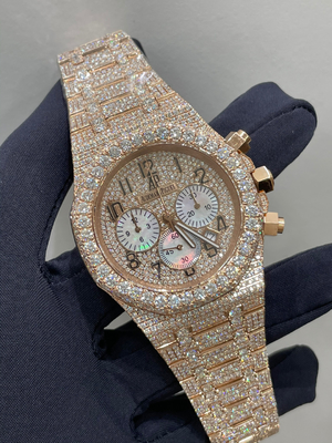 Rhinestones congelados relógios de quartzo de diamante de aço inoxidável jóias de hip hop