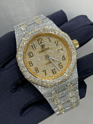 Esqueleto Homem Laboratório Diamante Pulso relógio momento suíço Moissanite estampado