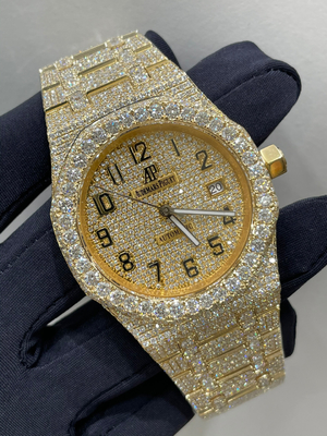 Hiphop Moissanite Ice Cube Relógio Automático